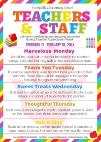 Teacher Appreciation Week Flyer A6 template