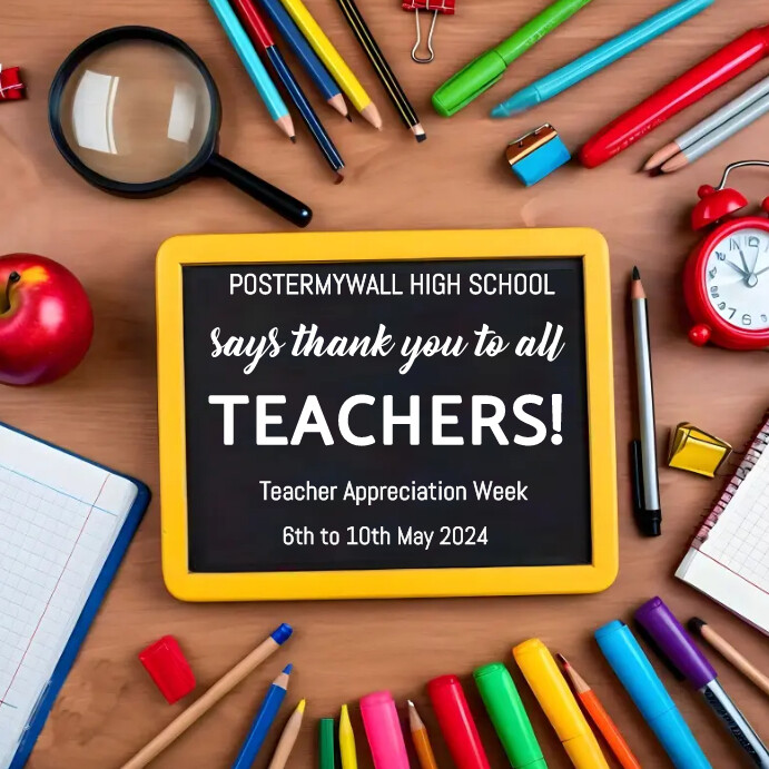 Teacher Post Examples Teacher appreciation week post template | PosterMyWall