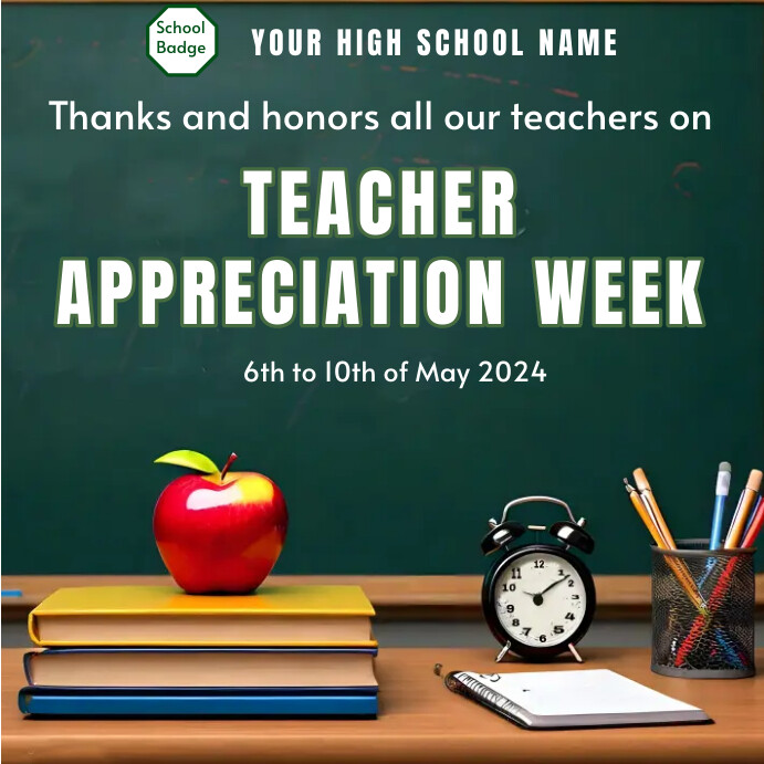 Teacher Post Examples Teacher appreciation week post template | PosterMyWall