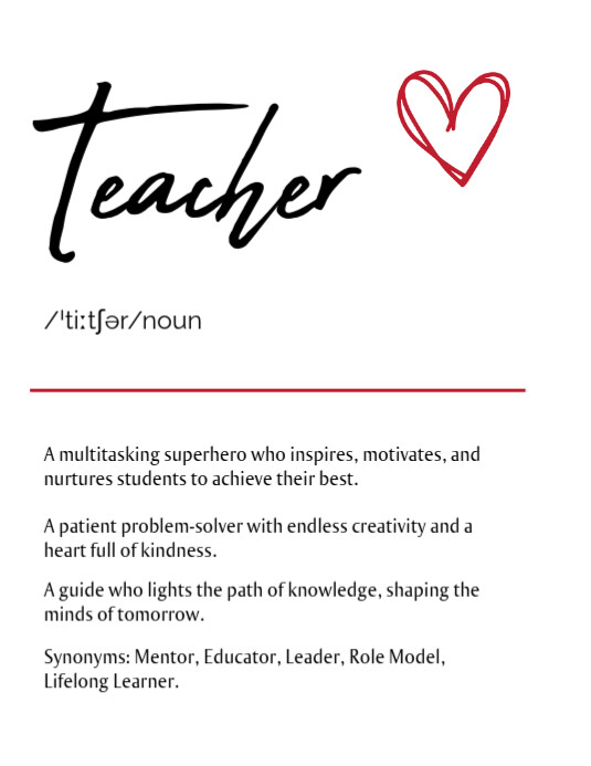 Teacher definition, Teacher definition printable , editable Teacher definition printable Ulotka (US Letter) template