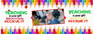Biały Teaching Appreciation Facebook-coverfoto Template