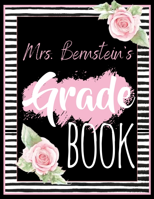 Teacher Grade Book Cover (1) Ulotka (US Letter) template