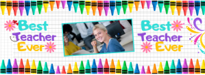 Biały Teacher Appreciation Facebook Cover Photo Template