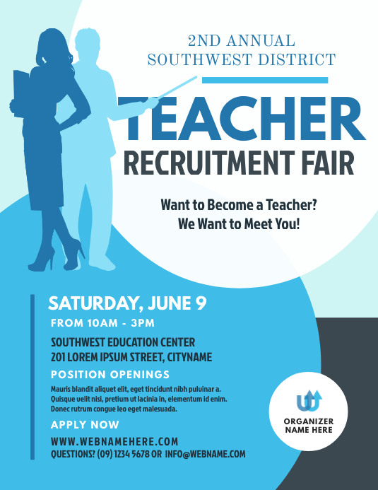 Teacher Recruitment Event Flyer Template | PosterMyWall