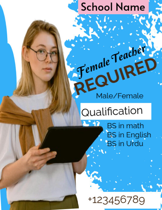 Copy of TEACHER REQUIRED FLYER | PosterMyWall