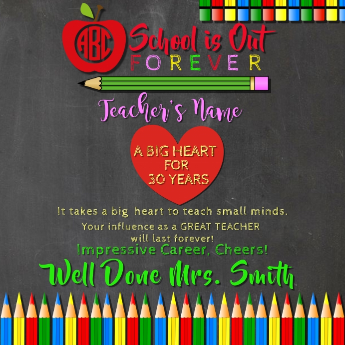 Teacher Retirement Announcement Template