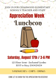 Teacher Staff Appreciation A6 template