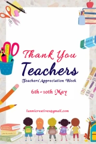 Teachers' Appreciation Week Ishidi elingu 4' × 6' template