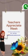 Teachers' Appreciation Week Roll Up Banner 3' × 6' template