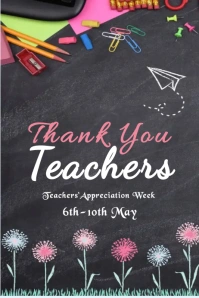 Teachers' Appreciation Week Ishidi elingu 4' × 6' template