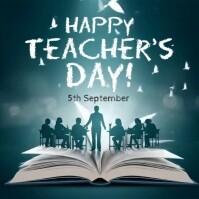 Teachers day wishes Instagram Post Instagram-opslag template