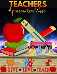 Teachers appreciation week, school posters Flyer (US Letter) template
