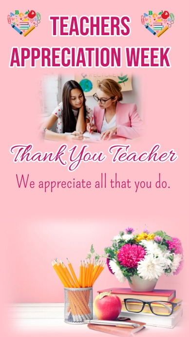 teachers appreciation week,thank you teacher Instagram Story template