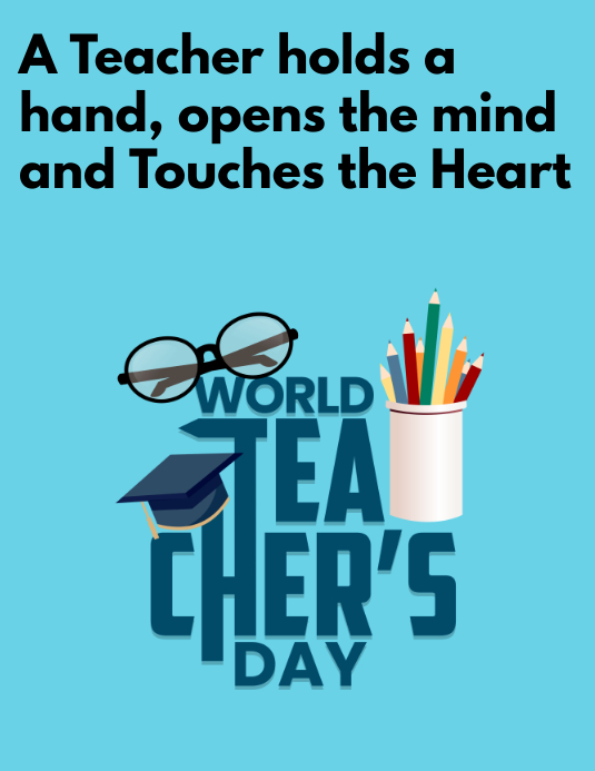 Teachers day, quote about teacher Flyer (US Letter) template