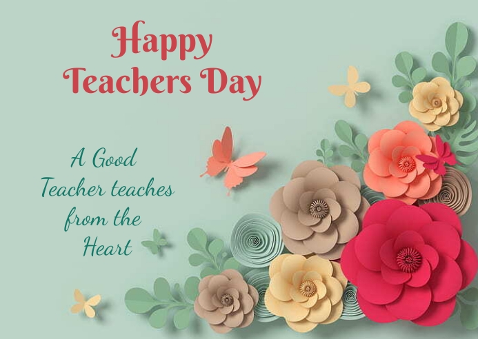 Teachers day Postkarte template