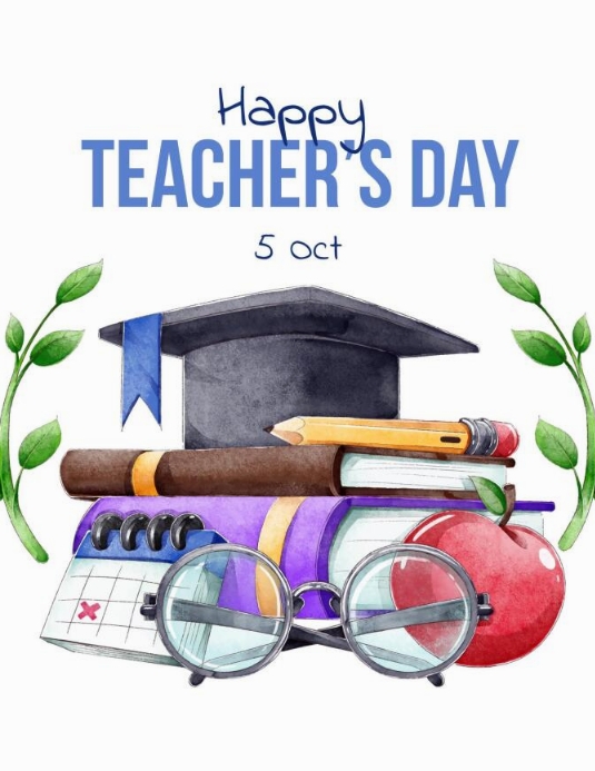 teachers day Pamflet (Letter AS) template