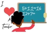 Teachers day Postcard template