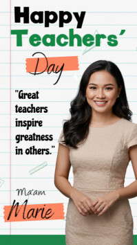 teachers day greetings Historia de Instagram template