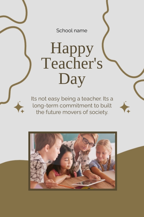 Teachers day poster Template | PosterMyWall