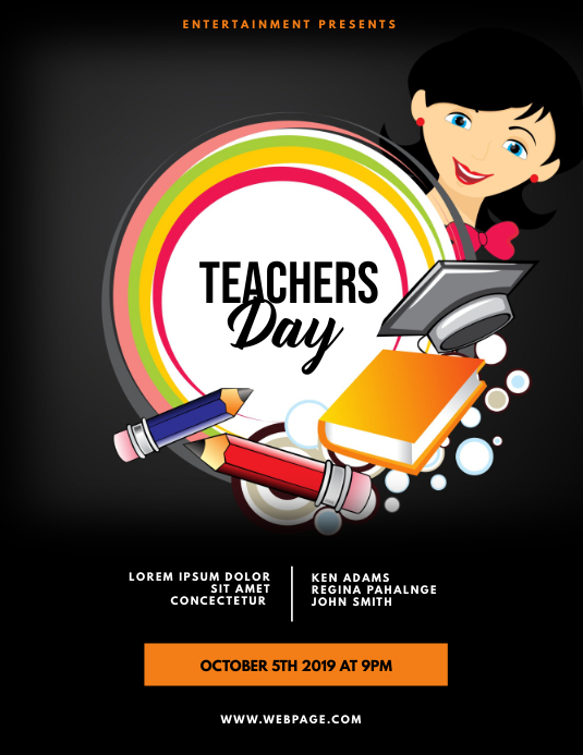 Teachers Day School Event Flyer Template Postermywall
