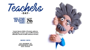 Teachers day video design facebook cover Facebook-covervideo (16:9) template