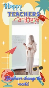Teachers day video template Digital Display (9:16)