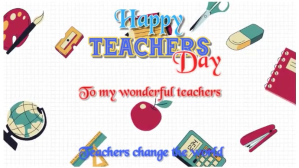 白色 Teacher's Day Digital Display Template