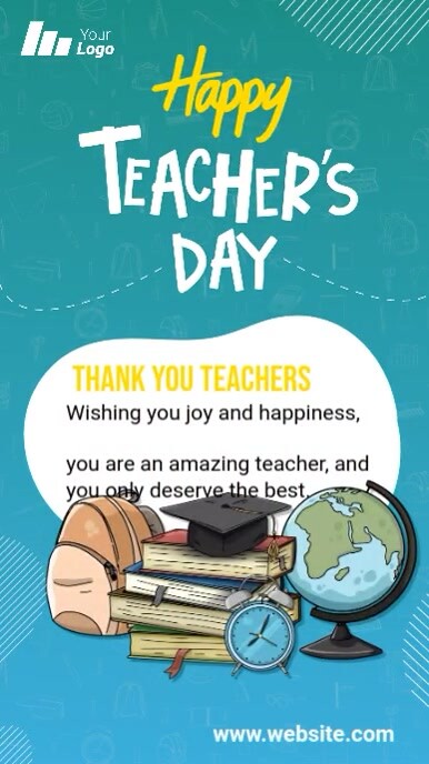 Teachers day video  WhatsApp Status เรื่องราวบน Instagram template