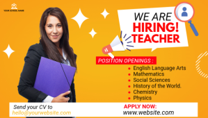 Teachers Hiring blog header post Заголовок блога template