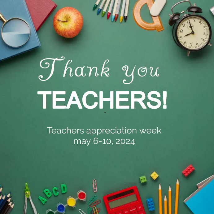 Teachers week Template | PosterMyWall