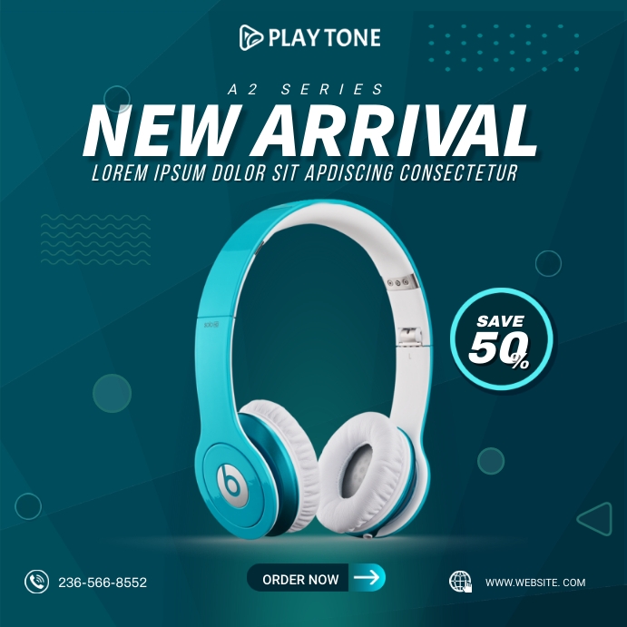 Teal Blue Ads Template | PosterMyWall