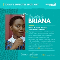 Teal Employee Spotlight Instagram Image template