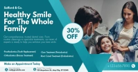 Teal Modern Dental Care Facebook Ad Facebook-annonce template