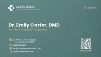 Teal Professional Modern Dentist /Health provider Business Card template