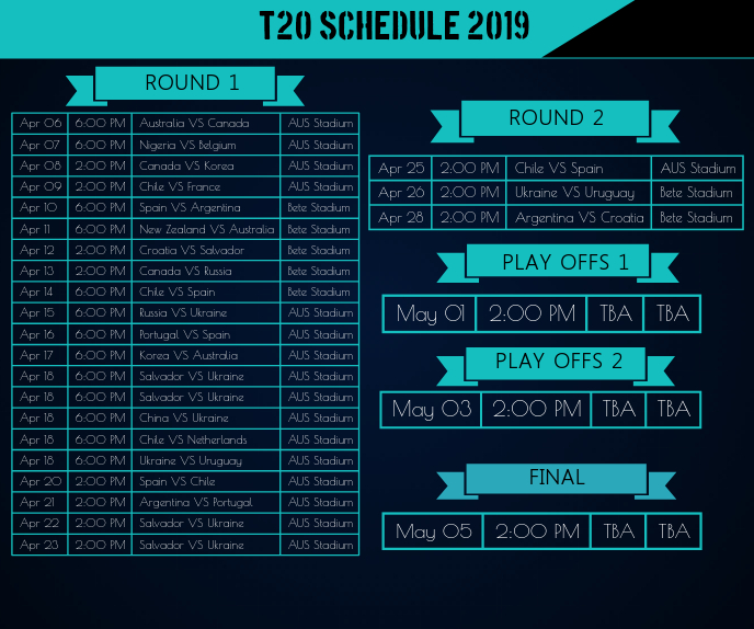 Team Schedule Template PosterMyWall