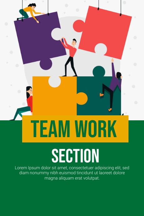 TEAM WORK Poster template
