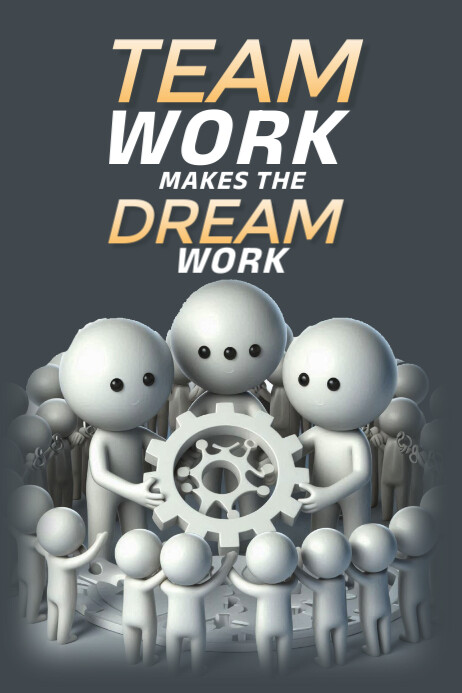 Teamwork Poster Template Teamwork Template | PosterMyWall