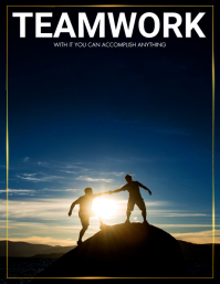 Teamwork Poster Template White Teamwork Posters Template | PosterMyWall