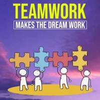 TEAMWORK SLOGAN SOCIAL MEDIA TEMPLATE Square (1:1)
