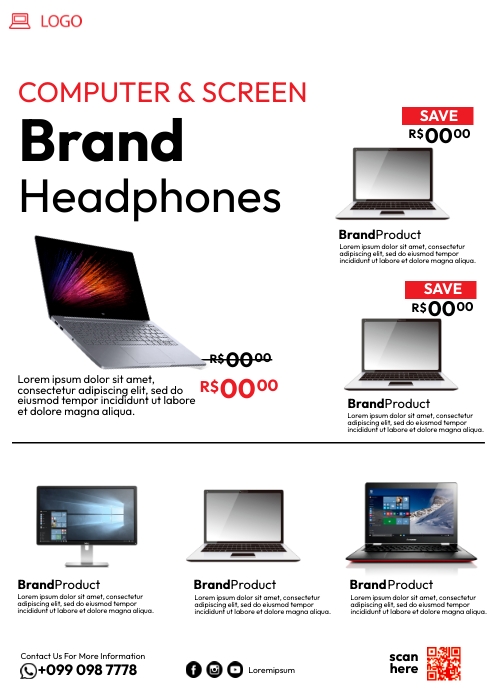 Tech Catalog Flyers A4 template