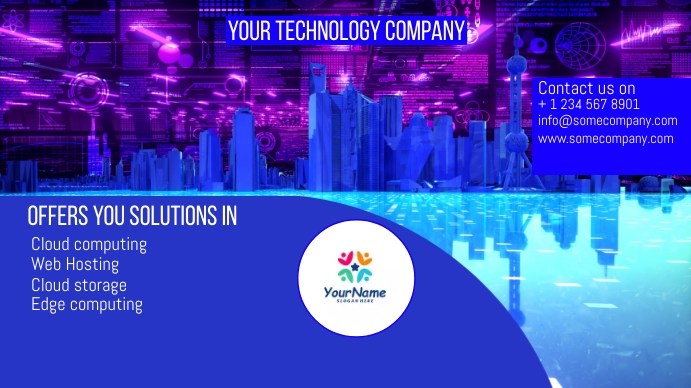 Tech Company advert Digital Display (16:9) template