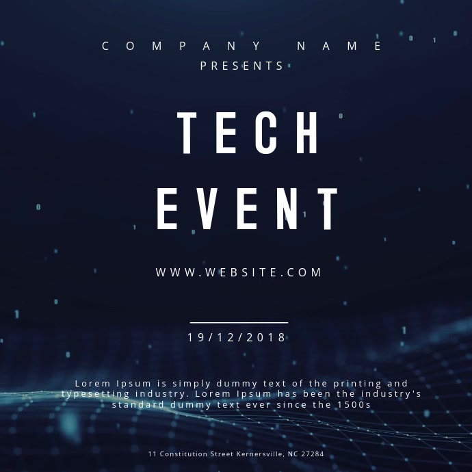 Tech Event Motion Poster Template | PosterMyWall