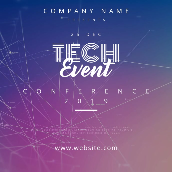 Tech Event Motion Poster Template | PosterMyWall