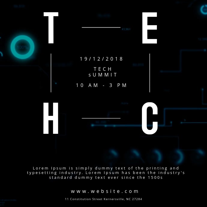 Tech Event Motion Poster Template | PosterMyWall