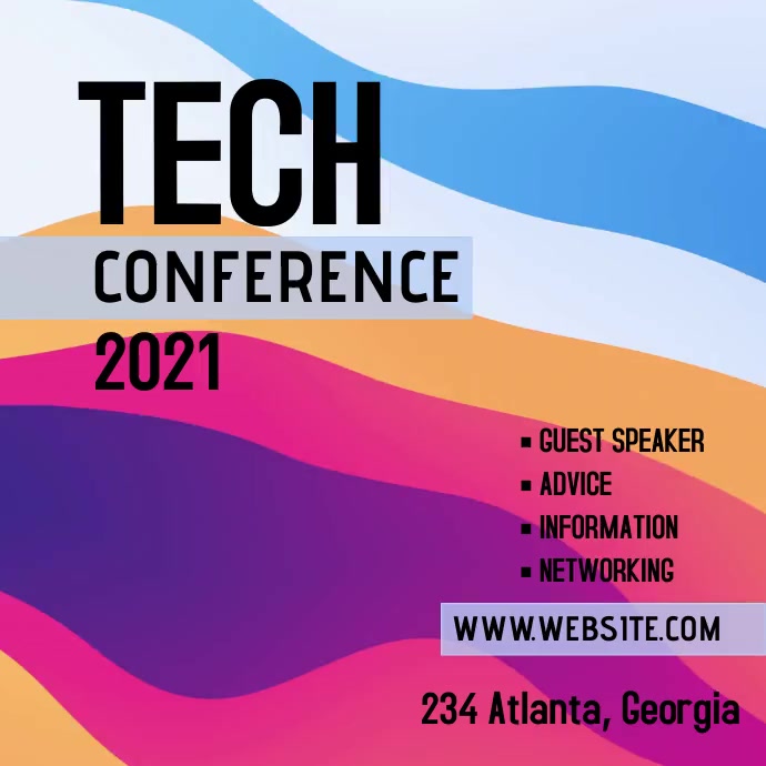 Tech event poster Template | PosterMyWall