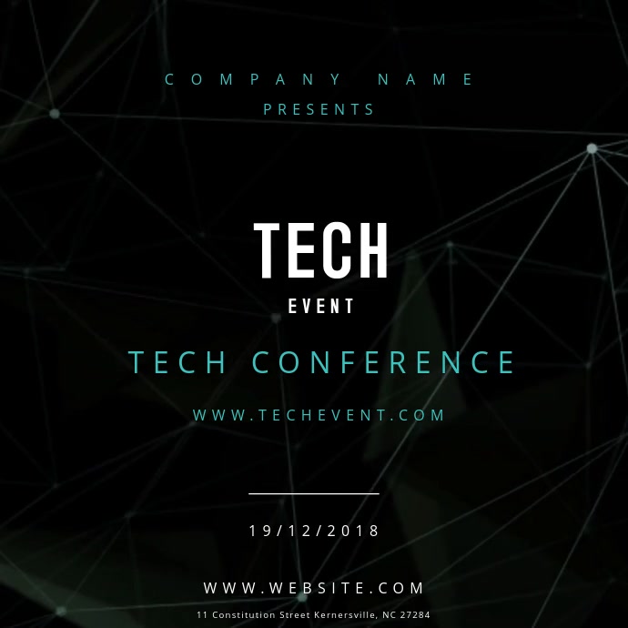 Tech Event Poster Motion Template | PosterMyWall
