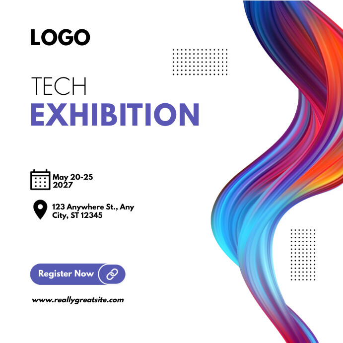 TECH EXHIBITION CONFERENCE Instagram-opslag template