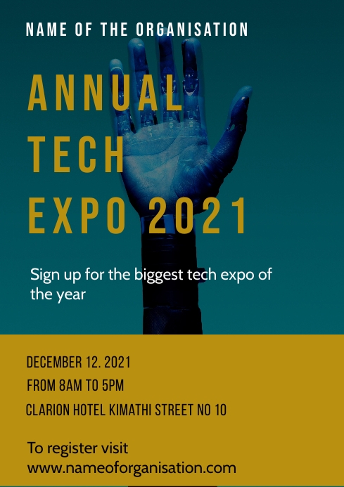 เทมเพลตโบรชัวร์ Tech Expo | PosterMyWall