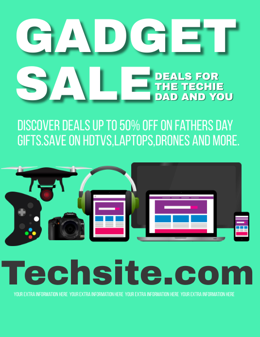 Tech Store Display Advertising tech shop store Flyer ad Template | PosterMyWall