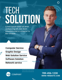 Tech Solution Services Banner Ad Template | PosterMyWall